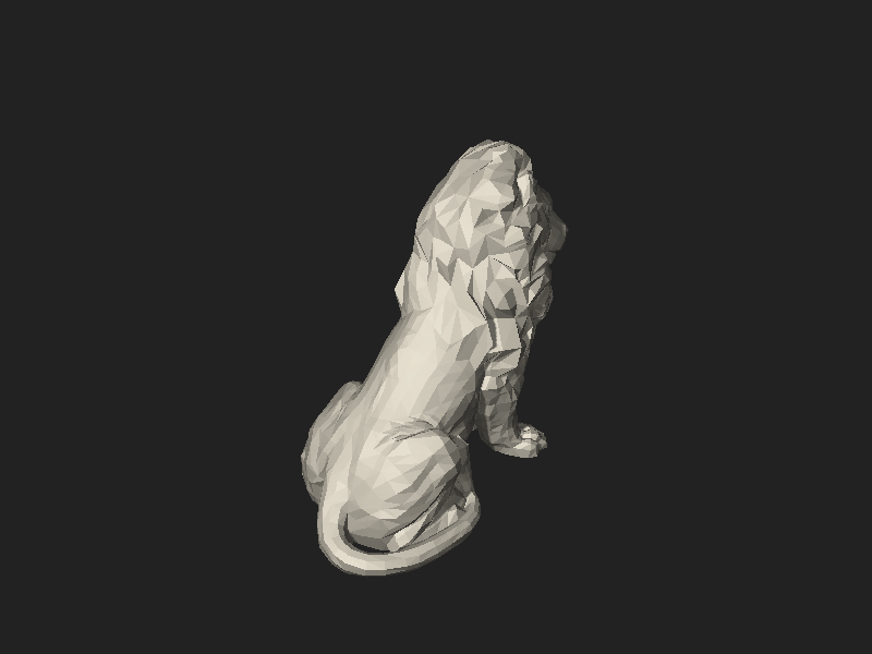 File:Lion 3D.stl